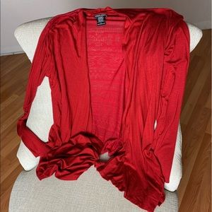 wet seal red cardigan